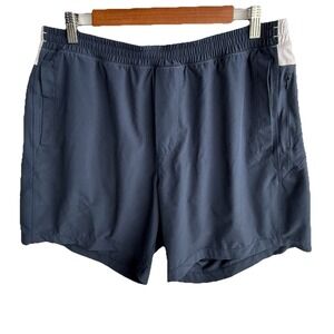 Birddogs Shorts Mens 2XL‎ Navy Blue Lined Stretch Zip Pockets Logo XXL 7"